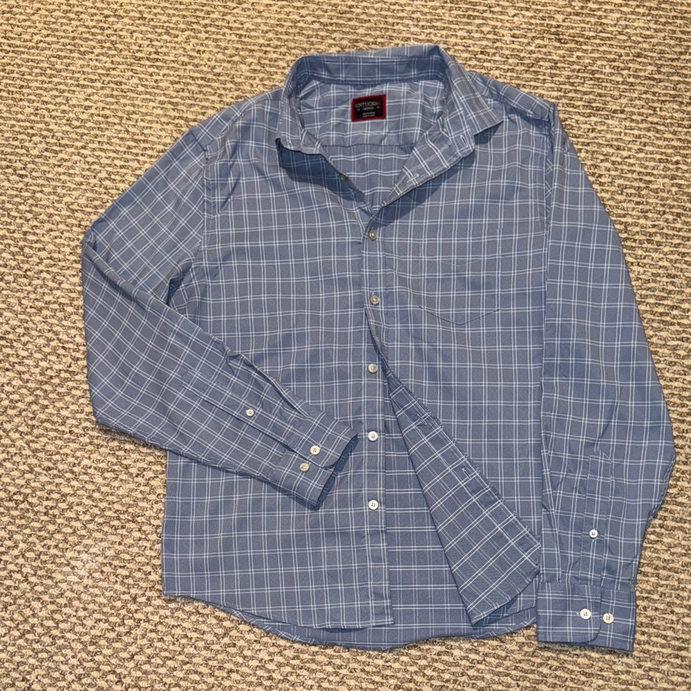 UNTUCKit Gray Plaid Casual Shirt
